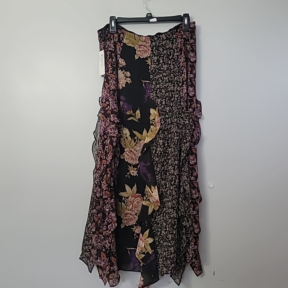 Lauren Ralph Lauren Mixed-Floral Ruffle-Trim Georgette Skirt - Picture 10 of 11